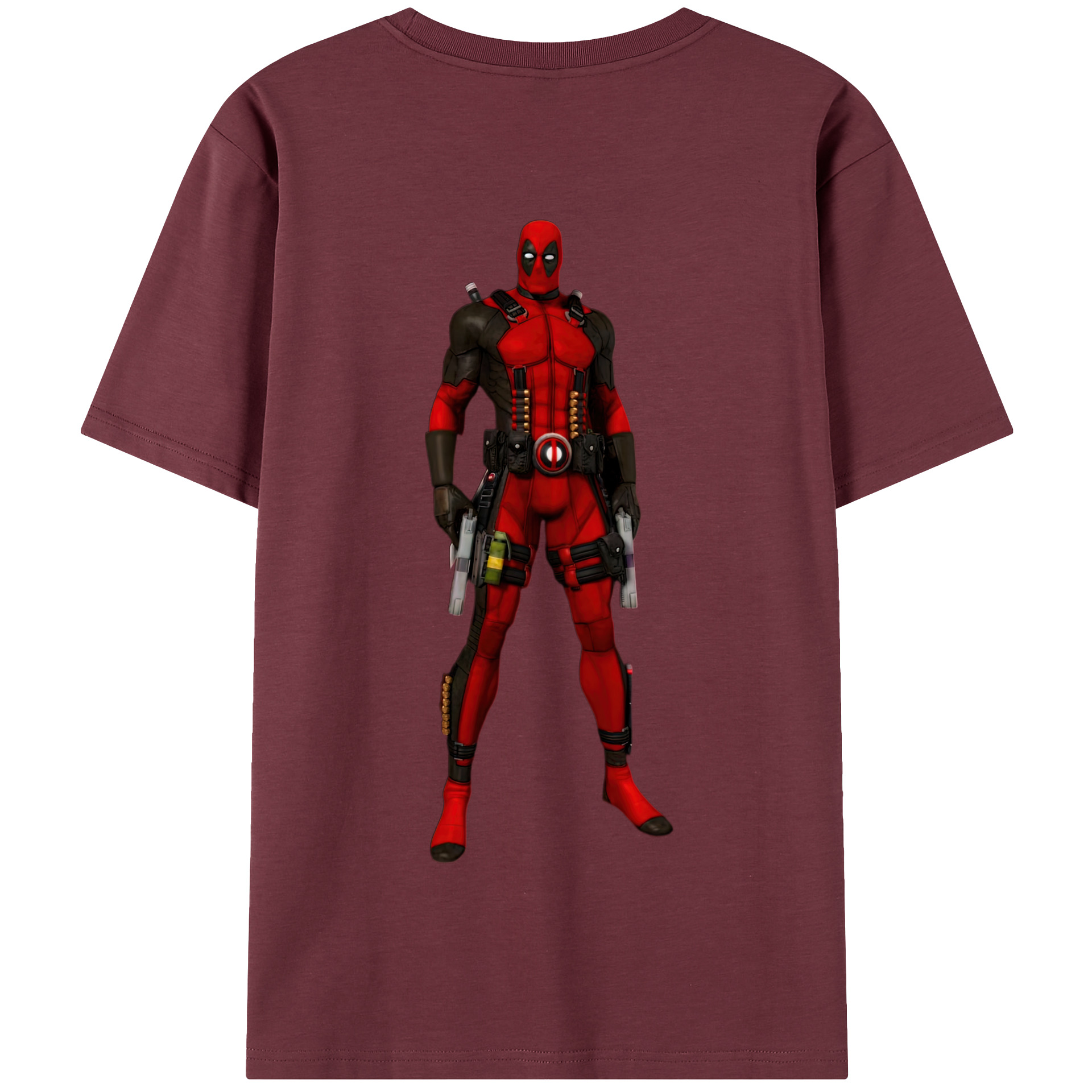 （画像用） Deadpool デッドプール 綿100％半袖Tシャツ（背面プリント）